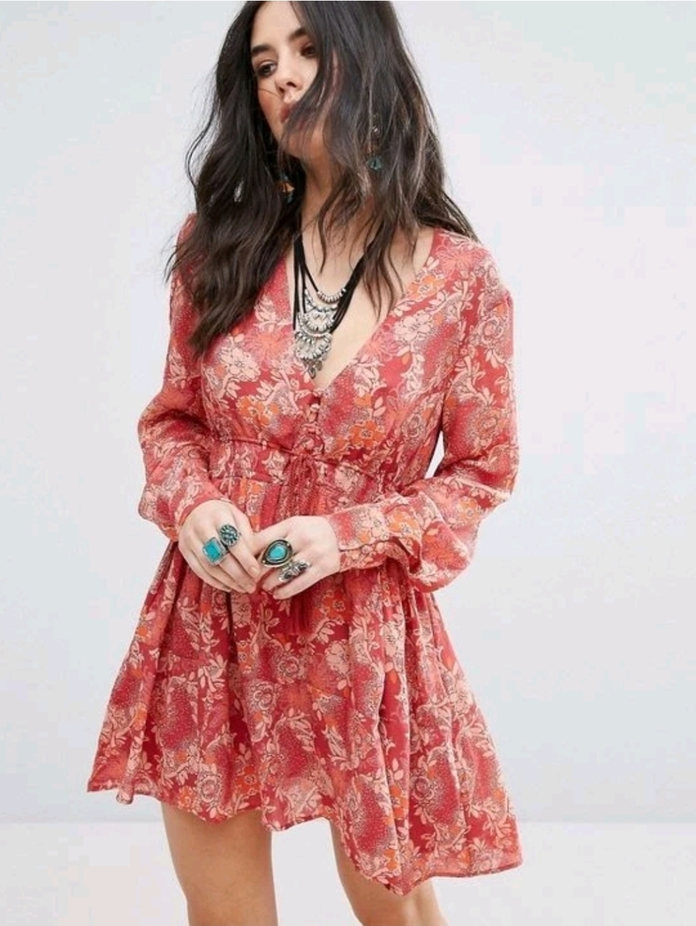 Free People Stealing Fire Henley Dress